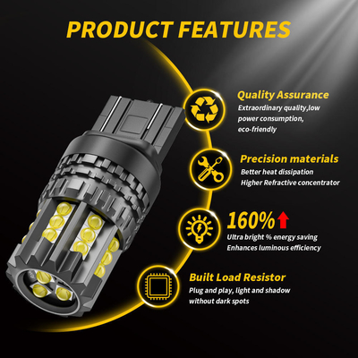 Bianco LED Car Turn Signal Lights Auto 12V 24V 2835 45SMD 1156 1157 T25 3156 3157 T20 7440 7443 Canbus Lampade auto Led