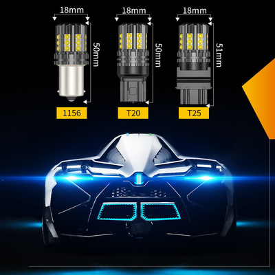 Bianco LED Car Turn Signal Lights Auto 12V 24V 2835 45SMD 1156 1157 T25 3156 3157 T20 7440 7443 Canbus Lampade auto Led