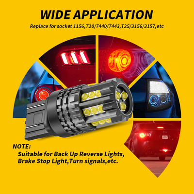 Bianco LED Car Turn Signal Lights Auto 12V 24V 2835 45SMD 1156 1157 T25 3156 3157 T20 7440 7443 Canbus Lampade auto Led