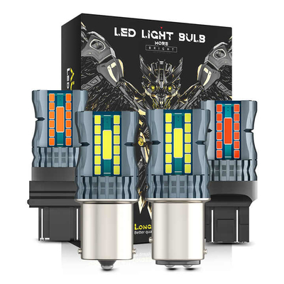 12V 1156 3030 24LED + 2COB luci di segnale di rotazione del freno 3156 lampadina a LED a doppio colore