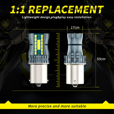 12V 1156 3030 24LED + 2COB luci di segnale di rotazione del freno 3156 lampadina a LED a doppio colore