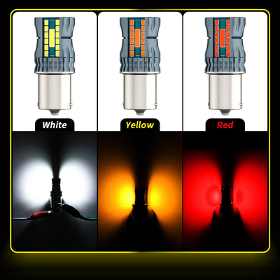 12V 1156 3030 24LED + 2COB luci di segnale di rotazione del freno 3156 lampadina a LED a doppio colore