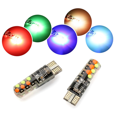 Luminosità Nuovo tipo di auto interno lampadina a led T10 5050 6SMD colore RGB con RGB con luci lampeggianti a strobe a distanza
