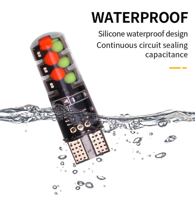 Luminosità Nuovo tipo di auto interno lampadina a led T10 5050 6SMD colore RGB con RGB con luci lampeggianti a strobe a distanza