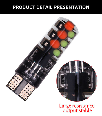 Luminosità Nuovo tipo di auto interno lampadina a led T10 5050 6SMD colore RGB con RGB con luci lampeggianti a strobe a distanza