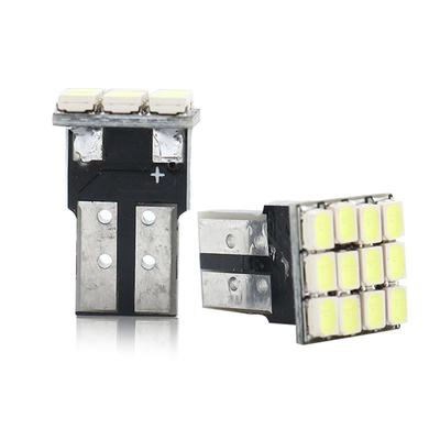 Potenza 9W lampadine a LED impermeabile IP67 360 gradi Luce automobilistica 12v T10 12SMD 1206 3020 Luce da lettura Targa