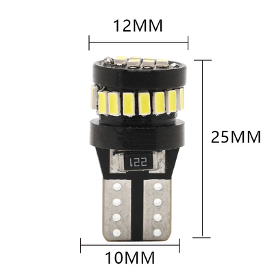 3014 LED chip lampadine automobilistiche luce bianca 360 gradi angolo di fascio T10 3014 24smd corrente costante lampadina a LED luminosa