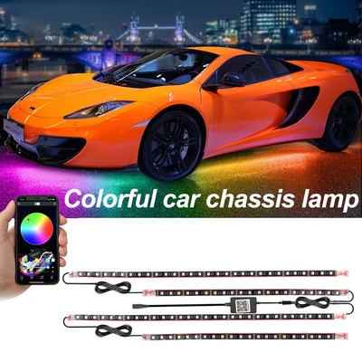 Luce interna a LED per autoveicoli Controllo remoto multicolore ABS flessibile 12V Car LED Strip Light