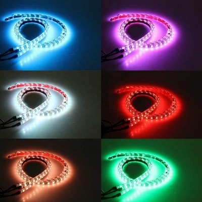 Luce interna a LED per autoveicoli Controllo remoto multicolore ABS flessibile 12V Car LED Strip Light
