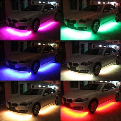 Luce interna a LED per autoveicoli Controllo remoto multicolore ABS flessibile 12V Car LED Strip Light