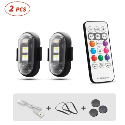 RGB Color LED Car Interior Atmosphere Lights Micro USB IP67 telecomando wireless