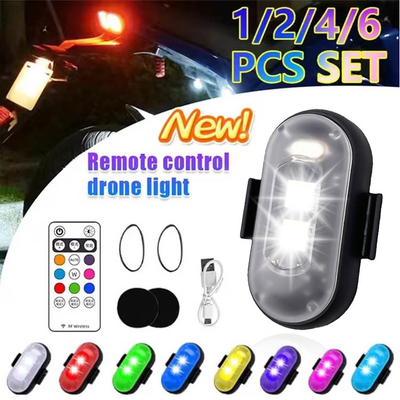 RGB Color LED Car Interior Atmosphere Lights Micro USB IP67 telecomando wireless