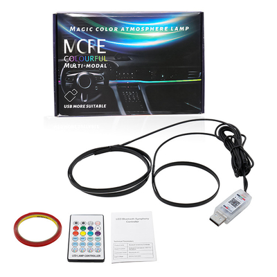 5V PVC USB LED Strip Lights 110cm con APP Remote Control Multi Lighting Modes per l'atmosfera interna
