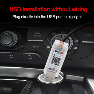 5V PVC USB LED Strip Lights 110cm con APP Remote Control Multi Lighting Modes per l'atmosfera interna