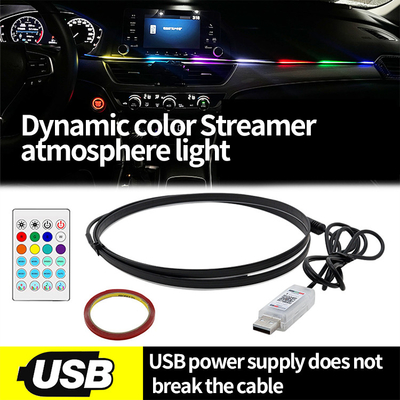 5V PVC USB LED Strip Lights 110cm con APP Remote Control Multi Lighting Modes per l'atmosfera interna