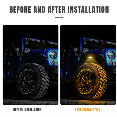 12V Chassis Light impermeabile 2835 LED Single Color Pure White 24 LED Rock Light per camion Jeep ATV UTV Offroad Underglow