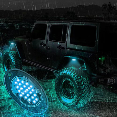 12V Chassis Light impermeabile 2835 LED Single Color Pure White 24 LED Rock Light per camion Jeep ATV UTV Offroad Underglow