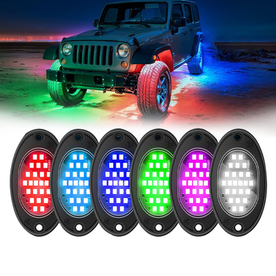 12V Chassis Light impermeabile 2835 LED Single Color Pure White 24 LED Rock Light per camion Jeep ATV UTV Offroad Underglow