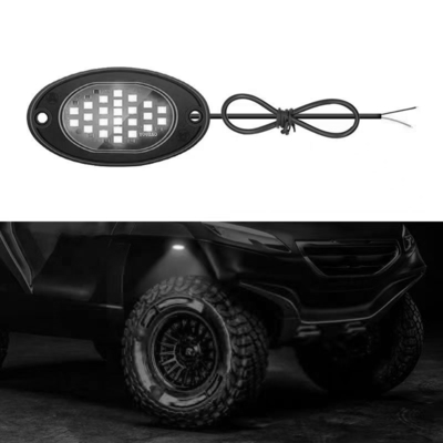 12V Chassis Light impermeabile 2835 LED Single Color Pure White 24 LED Rock Light per camion Jeep ATV UTV Offroad Underglow