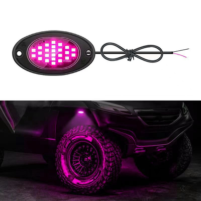 12V Chassis Light impermeabile 2835 LED Single Color Pure White 24 LED Rock Light per camion Jeep ATV UTV Offroad Underglow