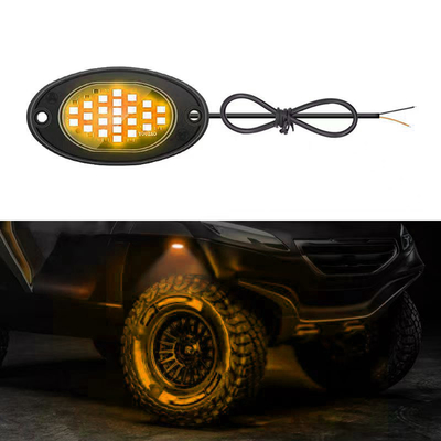 12V Chassis Light impermeabile 2835 LED Single Color Pure White 24 LED Rock Light per camion Jeep ATV UTV Offroad Underglow