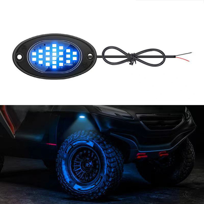 12V Chassis Light impermeabile 2835 LED Single Color Pure White 24 LED Rock Light per camion Jeep ATV UTV Offroad Underglow