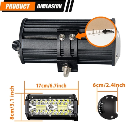 la nebbia di 240W 24000lm ha condotto le luci di azionamento principali a 7 pollici della barra luminosa Off Road impermeabile