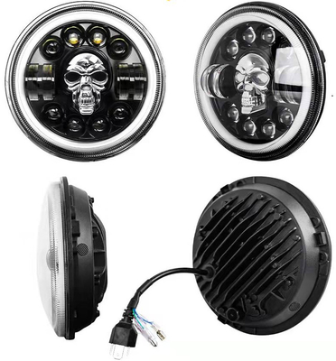fari del motociclo LED del giro 7Inch per Harley Royal Enfield 12000lm