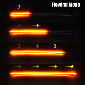 Luci correnti di giorno scorrenti di Drl del silicone di Antivari 45CM 17,7» bande a tubo di Amber Flexible LED di bianco