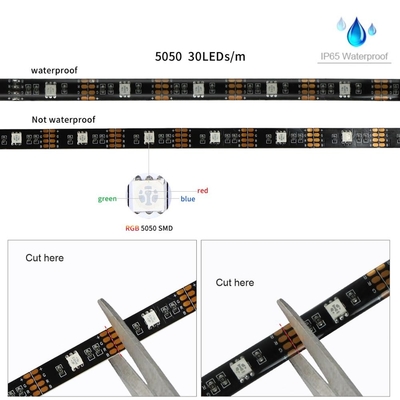 CC variopinta 5V della banda a tubo del faro LED dell'automobile di USB SMD 5050 RGB flessibile