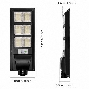 Un'iluminazione pubblica solare da 120 watt per resistenza bianca IP65 dell'inondazione di luce del giorno all'aperto 5000K impermeabile